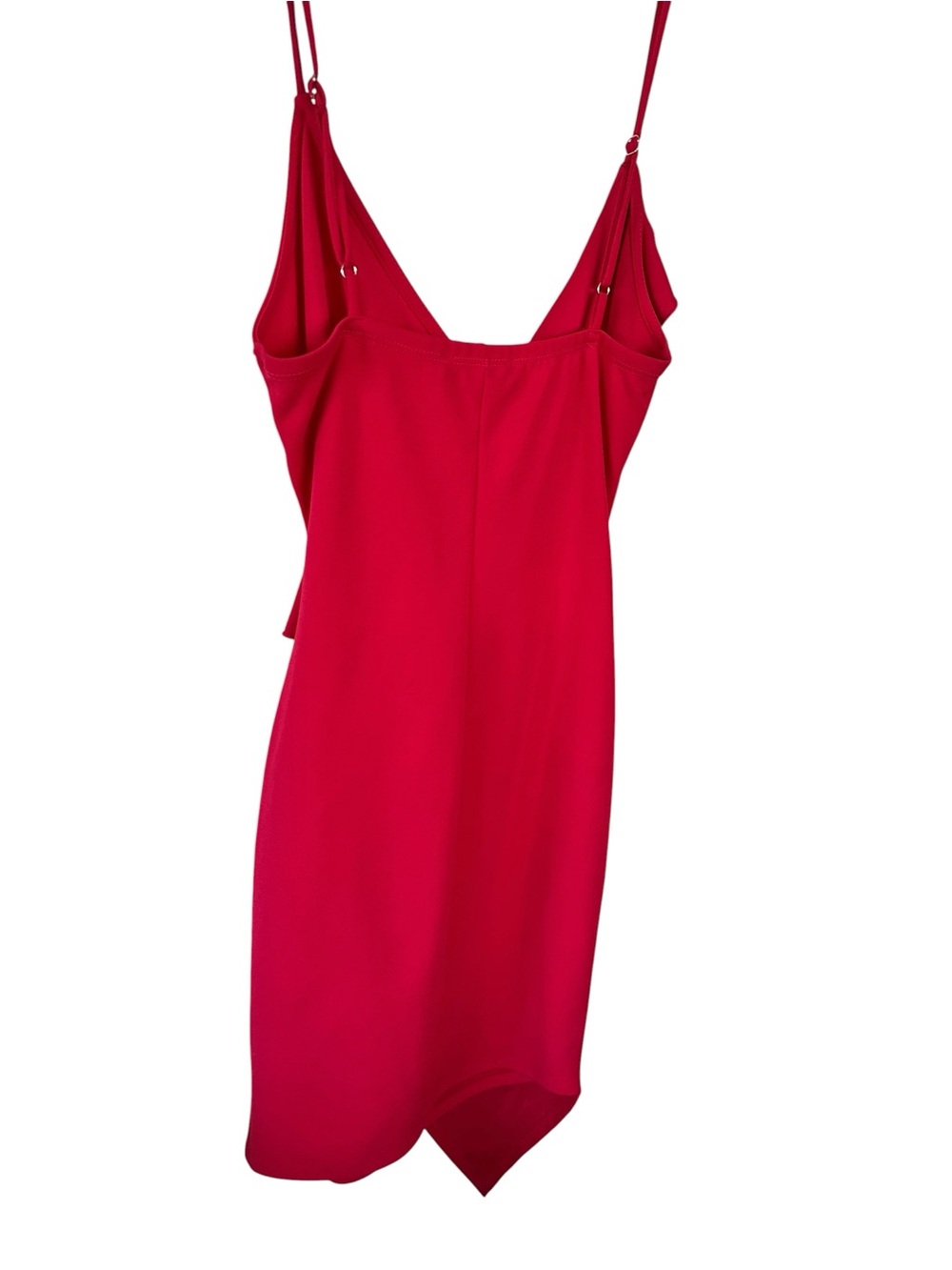 Lulu's Red One-Shoulder Ruffle Slip Dress - Picture 5 of 5